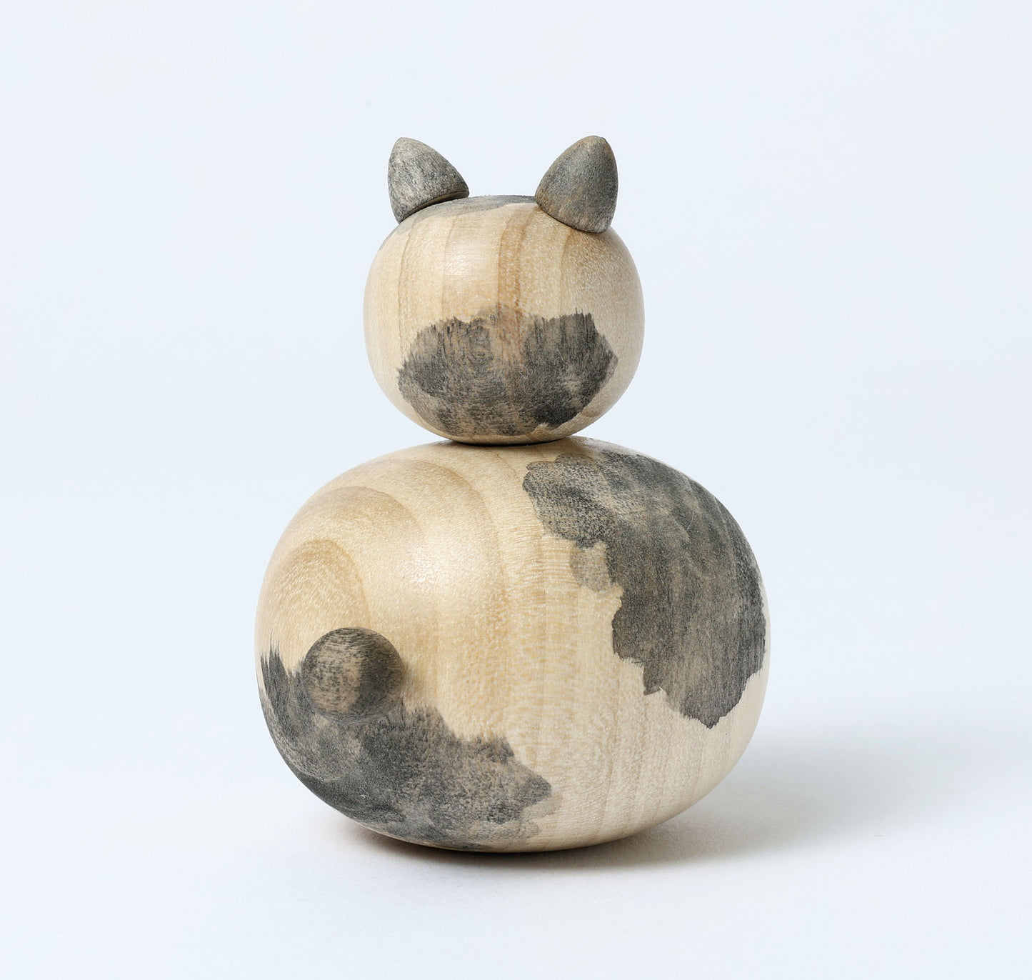 Cat kokeshi doll-10 猫こけし | KOYAMA, Yoshimi 小山芳美工人 | Togatta style 遠刈田系 | 7.5cm in height