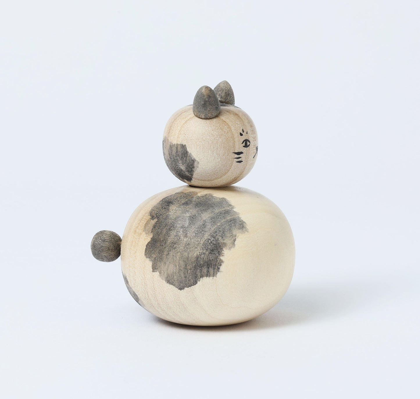Cat kokeshi doll-10 猫こけし | KOYAMA, Yoshimi 小山芳美工人 | Togatta style 遠刈田系 | 7.5cm in height