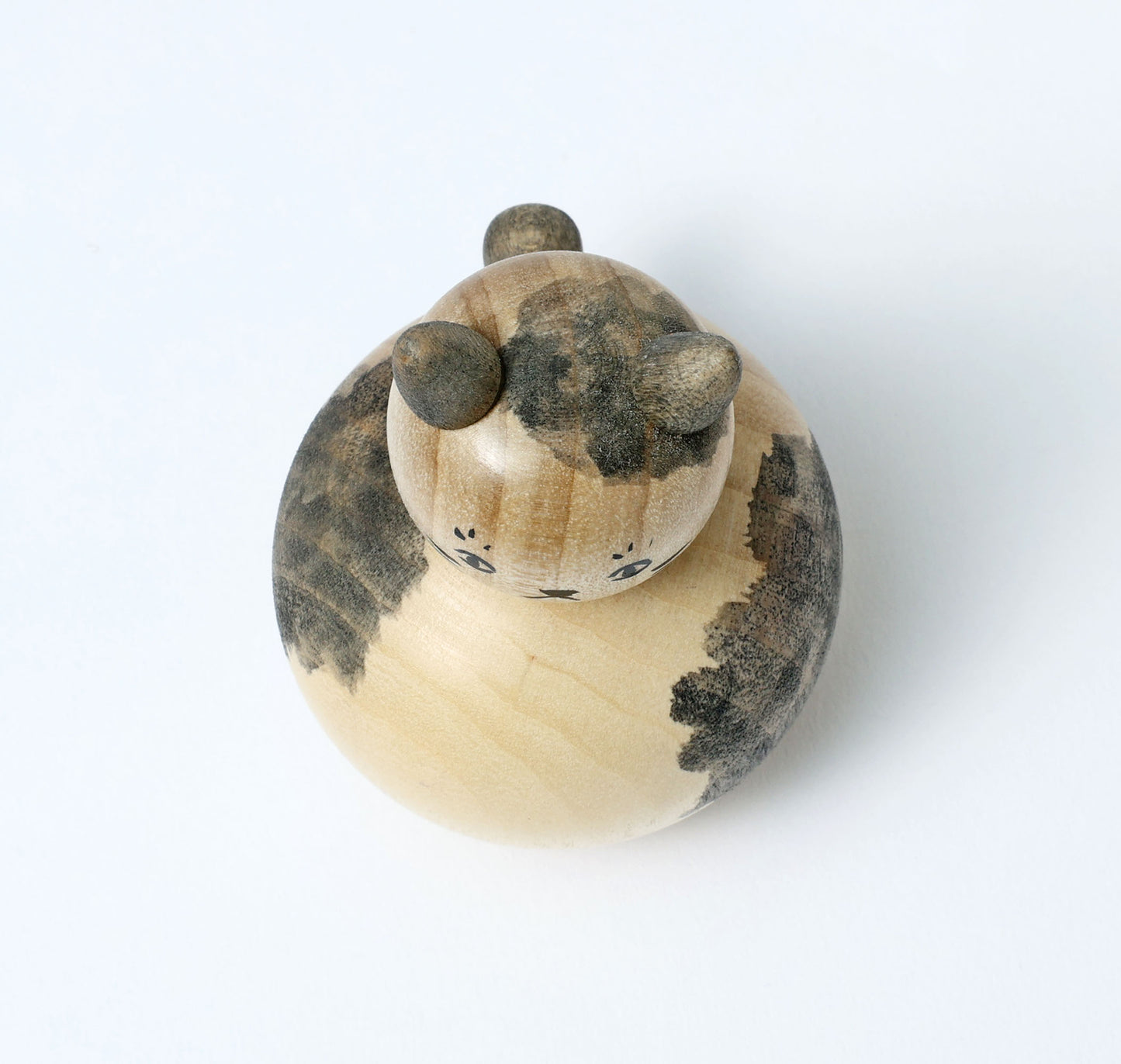 Cat kokeshi doll-10 猫こけし | KOYAMA, Yoshimi 小山芳美工人 | Togatta style 遠刈田系 | 7.5cm in height