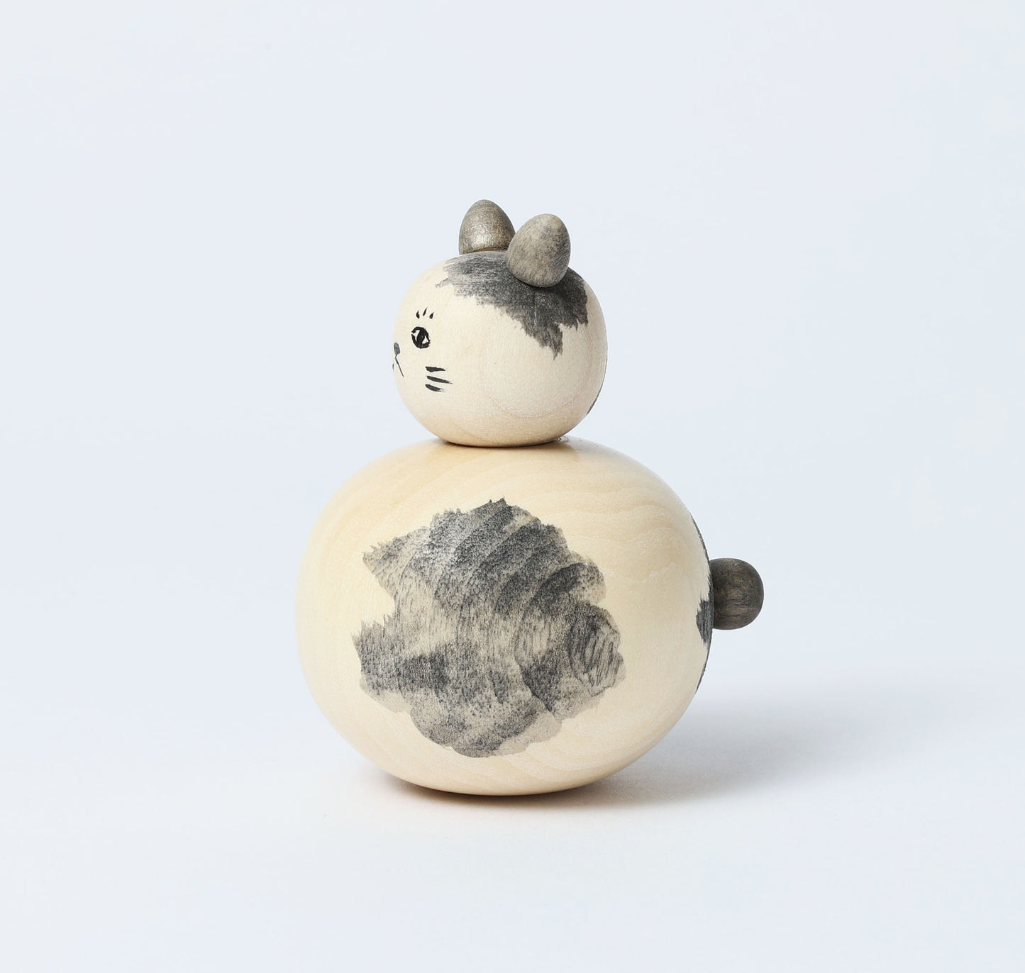 Cat kokeshi doll-11 猫こけし | KOYAMA, Yoshimi 小山芳美工人 | Togatta style 遠刈田系 | 7.5cm in height