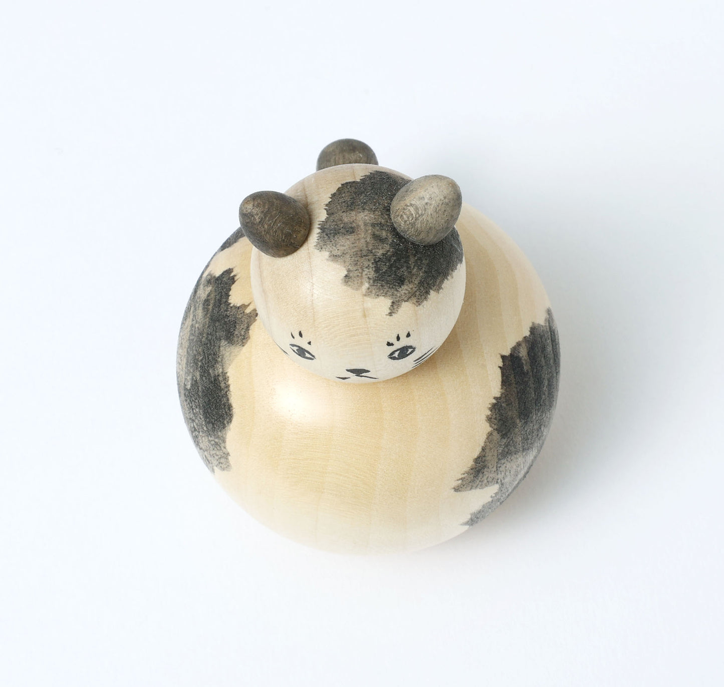 Cat kokeshi doll-11 猫こけし | KOYAMA, Yoshimi 小山芳美工人 | Togatta style 遠刈田系 | 7.5cm in height