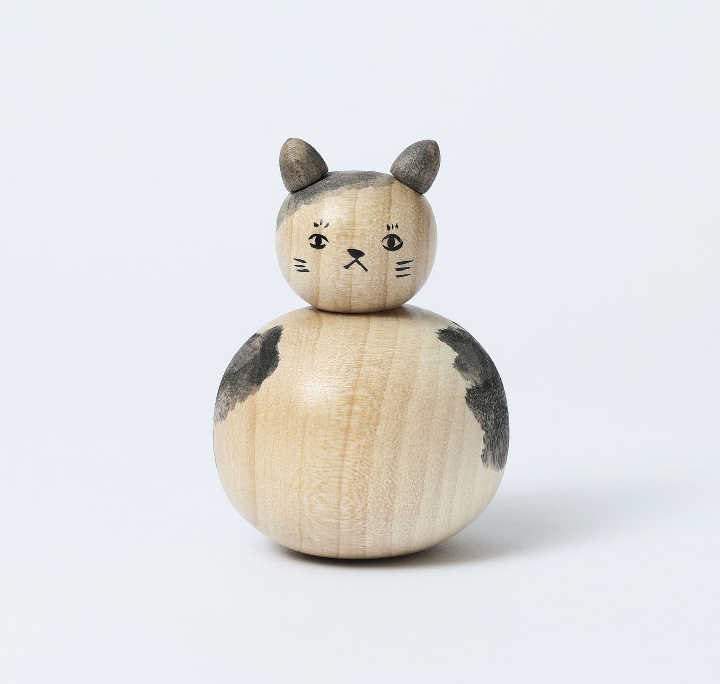 Cat kokeshi doll-12 猫こけし | KOYAMA, Yoshimi 小山芳美工人 | Togatta style 遠刈田系 | 7.5cm in height