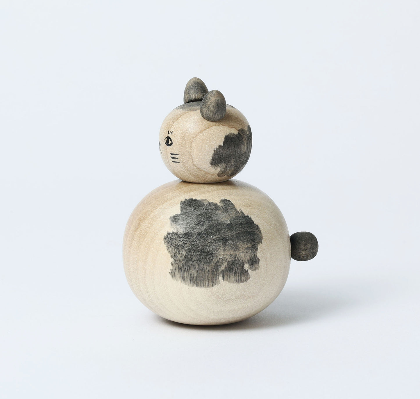 Cat kokeshi doll-12 猫こけし | KOYAMA, Yoshimi 小山芳美工人 | Togatta style 遠刈田系 | 7.5cm in height