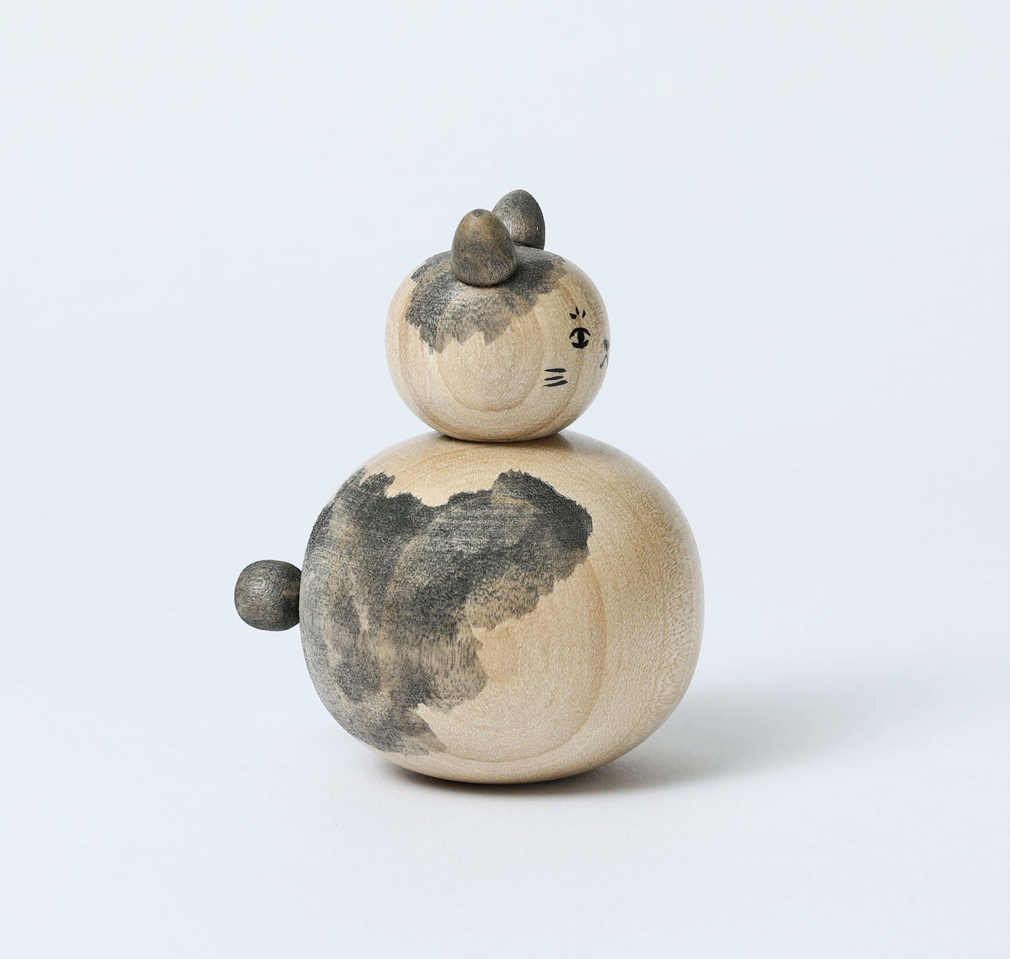Cat kokeshi doll-12 猫こけし | KOYAMA, Yoshimi 小山芳美工人 | Togatta style 遠刈田系 | 7.5cm in height