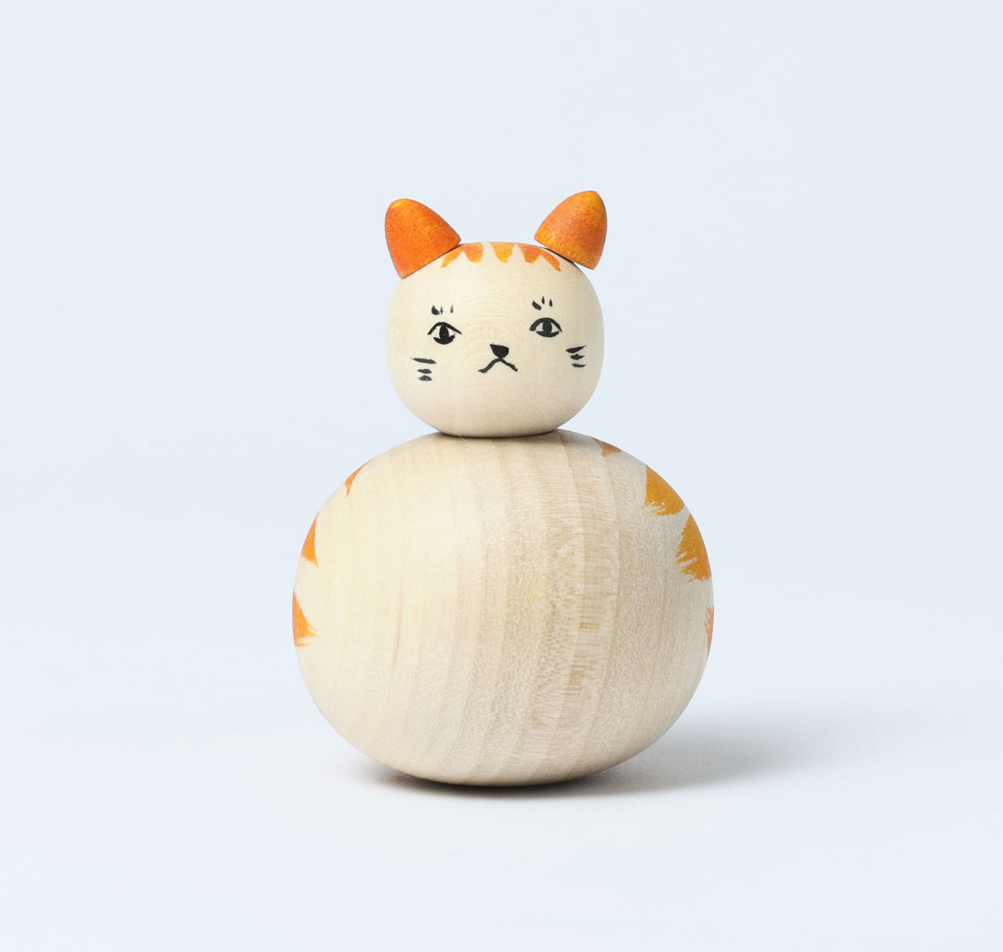 Cat kokeshi doll-1 猫こけし | KOYAMA, Yoshimi 小山芳美工人 | Togatta style 遠刈田系 | 7.5cm in height