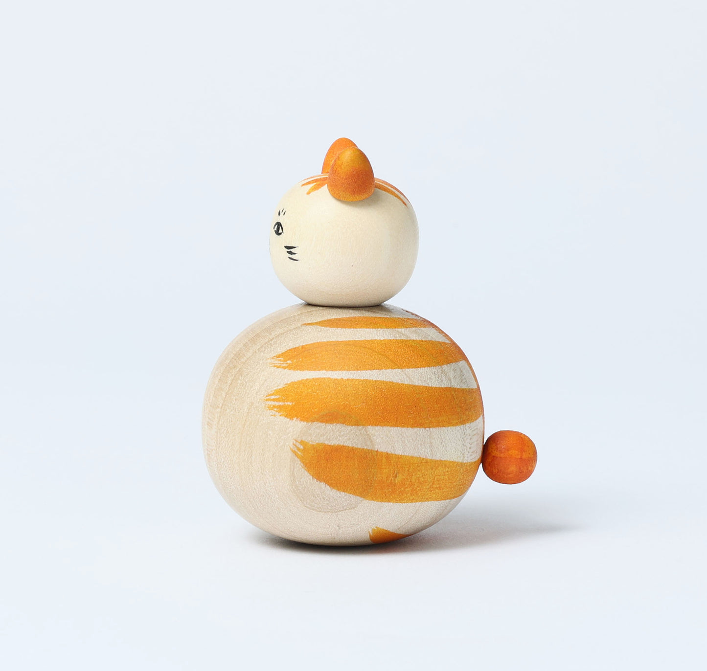 Cat kokeshi doll-1 猫こけし | KOYAMA, Yoshimi 小山芳美工人 | Togatta style 遠刈田系 | 7.5cm in height
