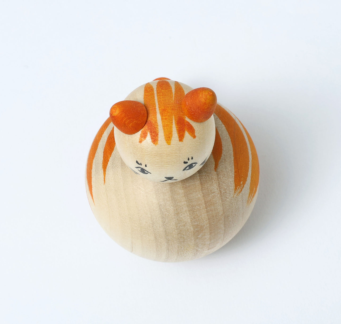 Cat kokeshi doll-1 猫こけし | KOYAMA, Yoshimi 小山芳美工人 | Togatta style 遠刈田系 | 7.5cm in height