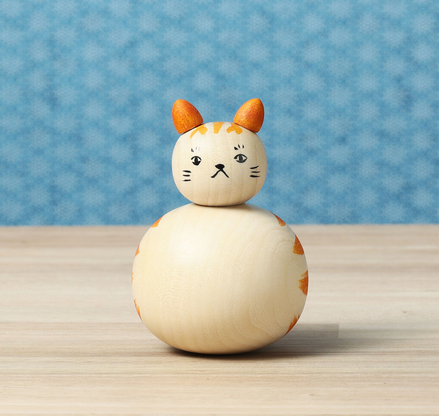 Cat kokeshi doll-2 猫こけし | KOYAMA, Yoshimi 小山芳美工人 | Togatta style 遠刈田系 | 7.5cm in height