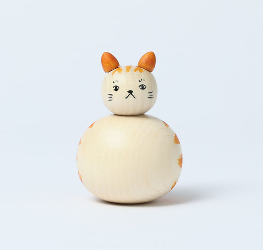 Cat kokeshi doll-2 猫こけし | KOYAMA, Yoshimi 小山芳美工人 | Togatta style 遠刈田系 | 7.5cm in height