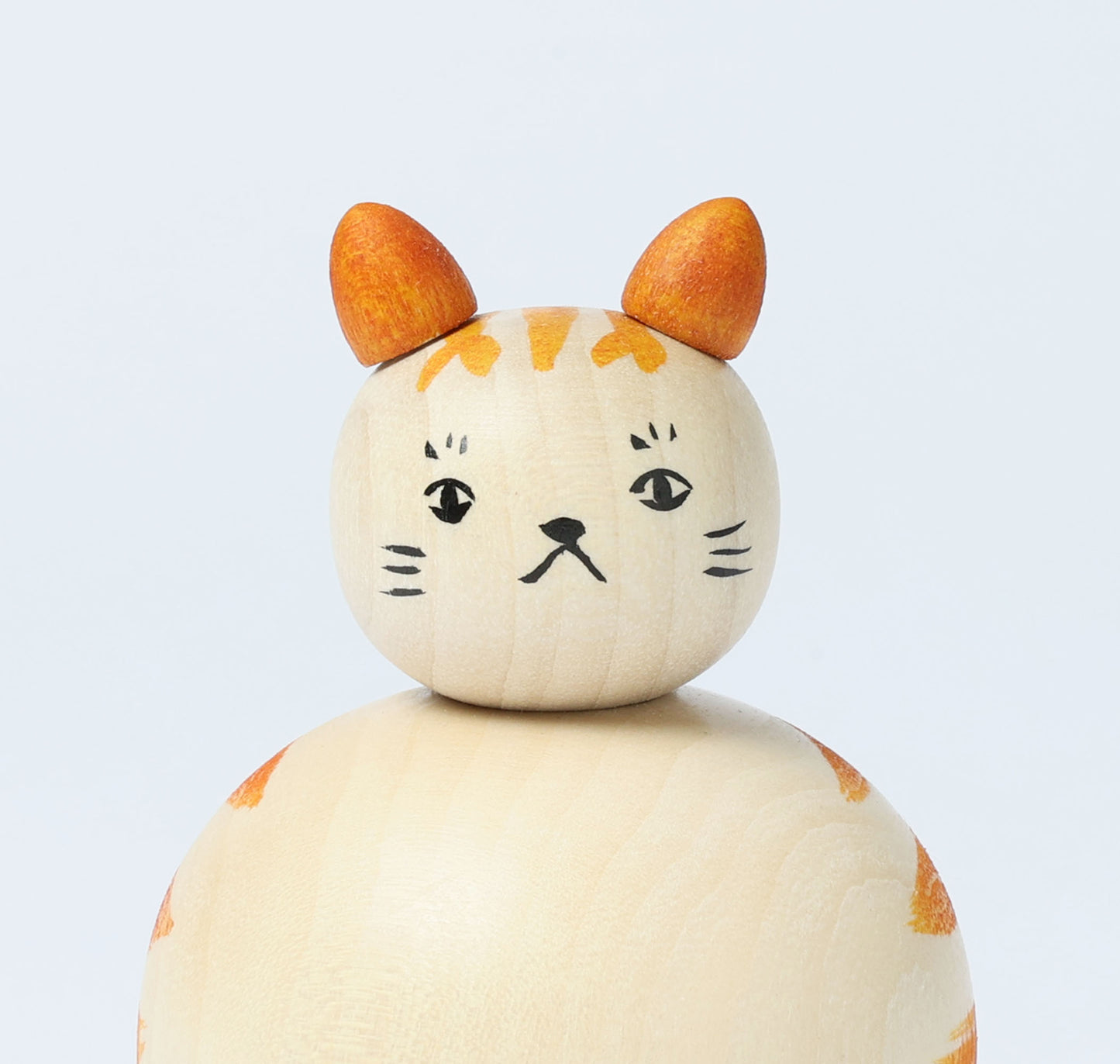 Cat kokeshi doll-2 猫こけし | KOYAMA, Yoshimi 小山芳美工人 | Togatta style 遠刈田系 | 7.5cm in height