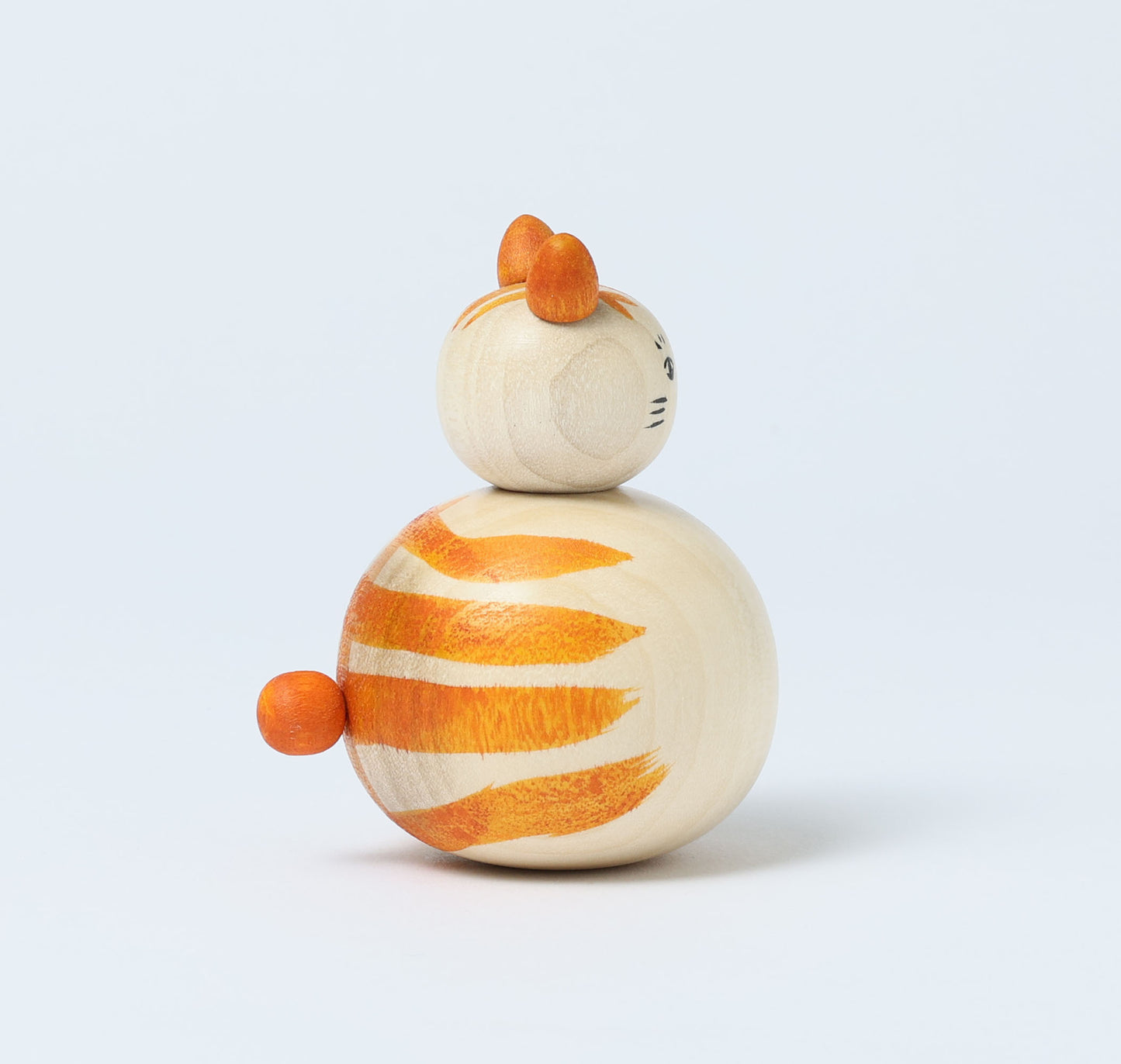 Cat kokeshi doll-2 猫こけし | KOYAMA, Yoshimi 小山芳美工人 | Togatta style 遠刈田系 | 7.5cm in height