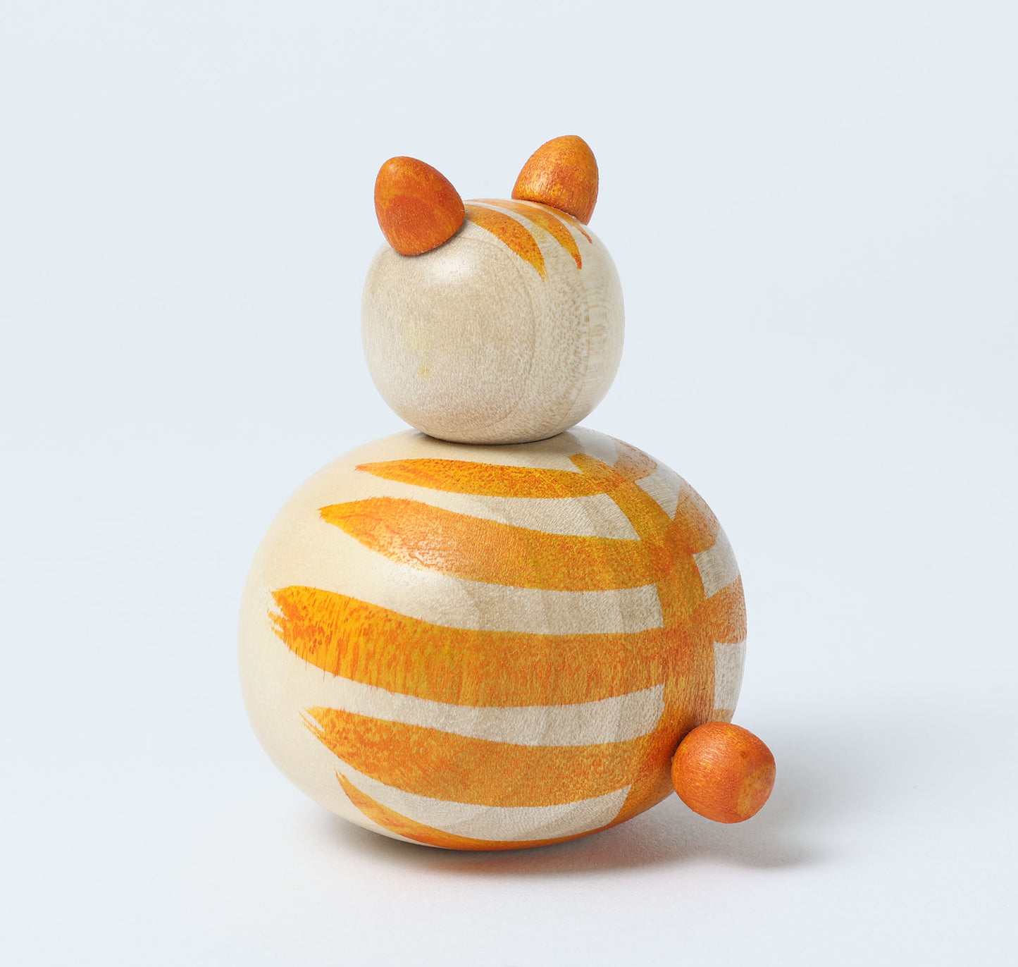 Cat kokeshi doll-3 猫こけし | KOYAMA, Yoshimi 小山芳美工人 | Togatta style 遠刈田系 | 7cm in height