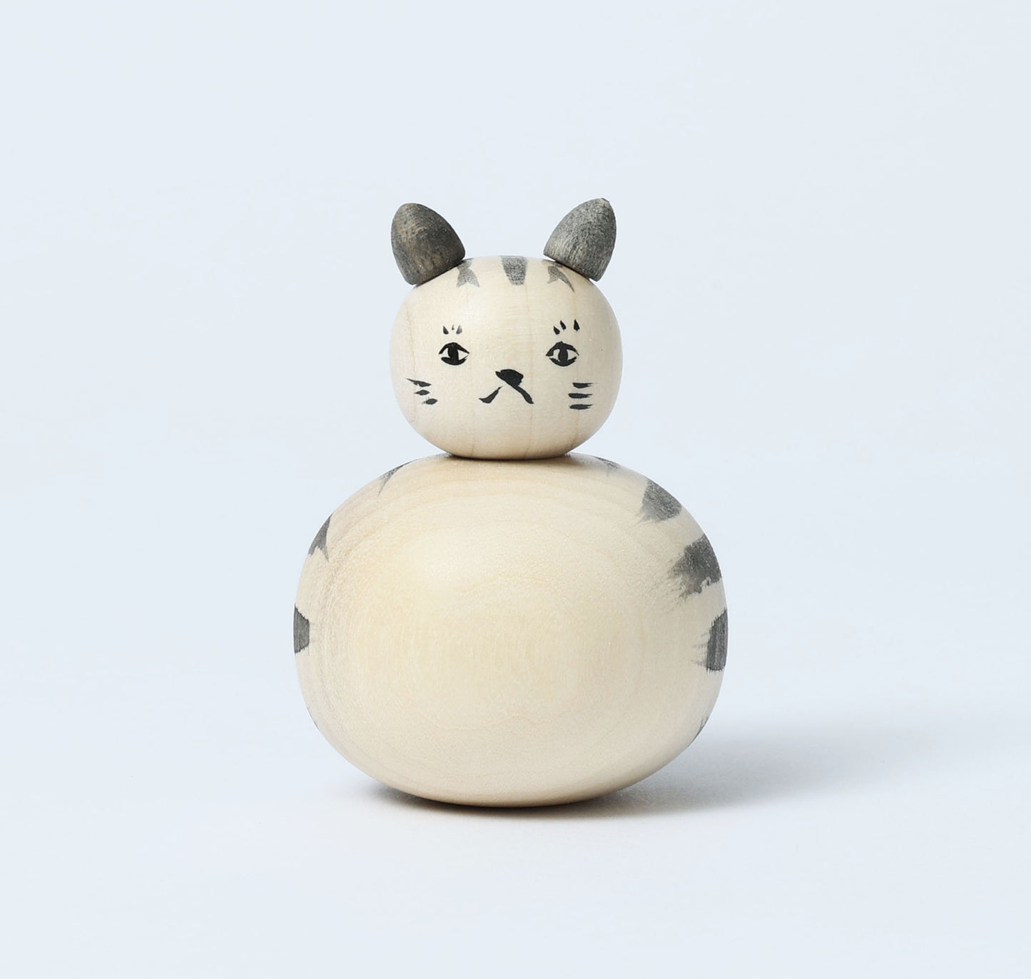 Cat kokeshi doll-4 猫こけし | KOYAMA, Yoshimi 小山芳美工人 | Togatta style 遠刈田系 | 7.5cm in height