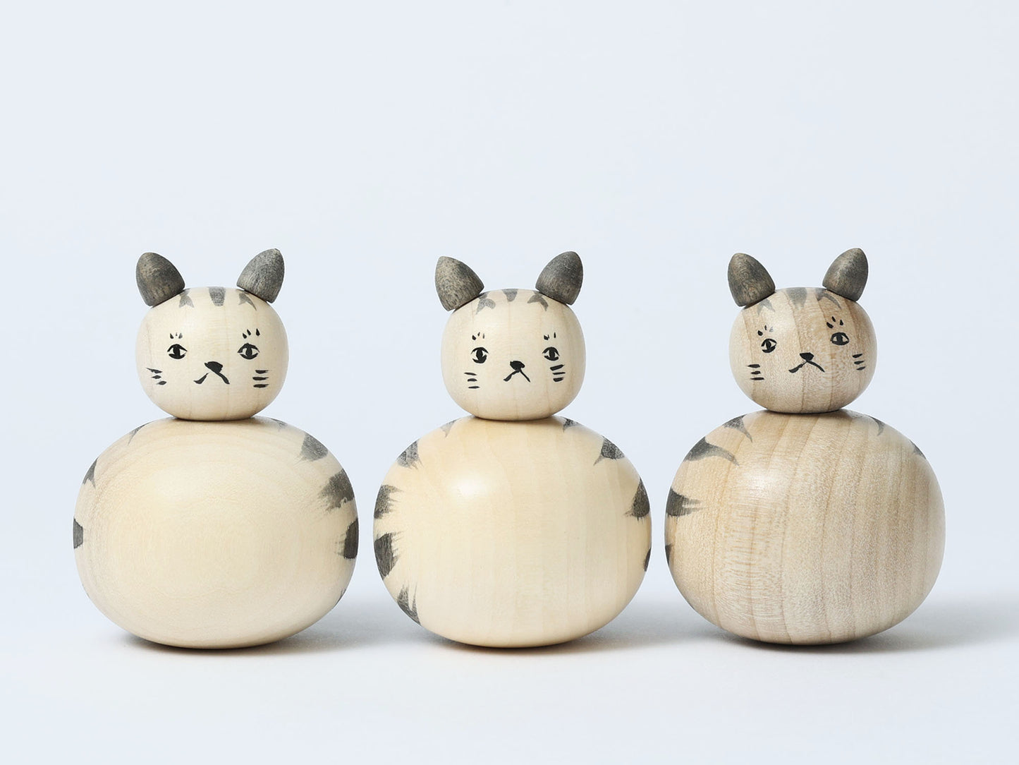Cat kokeshi doll-4 猫こけし | KOYAMA, Yoshimi 小山芳美工人 | Togatta style 遠刈田系 | 7.5cm in height