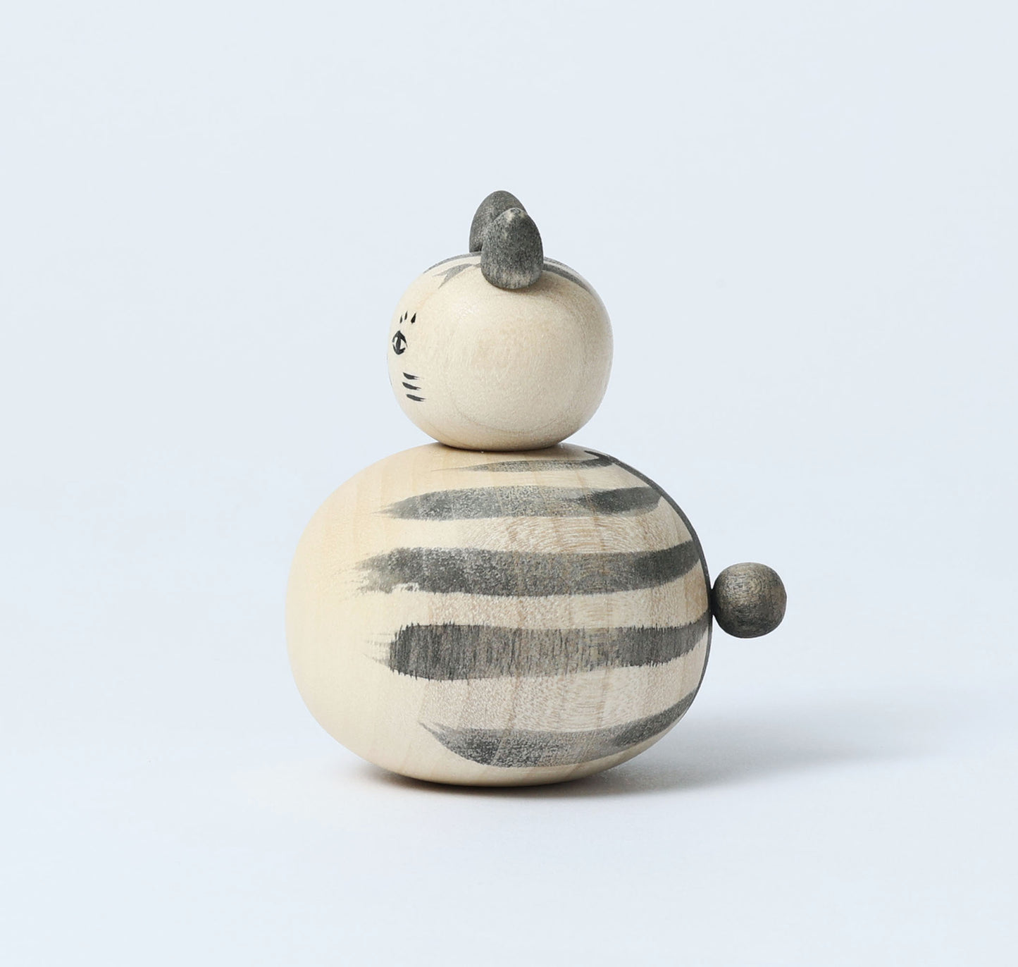 Cat kokeshi doll-4 猫こけし | KOYAMA, Yoshimi 小山芳美工人 | Togatta style 遠刈田系 | 7.5cm in height