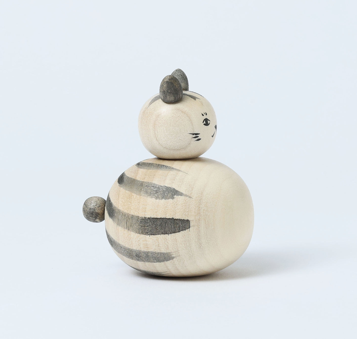 Cat kokeshi doll-4 猫こけし | KOYAMA, Yoshimi 小山芳美工人 | Togatta style 遠刈田系 | 7.5cm in height