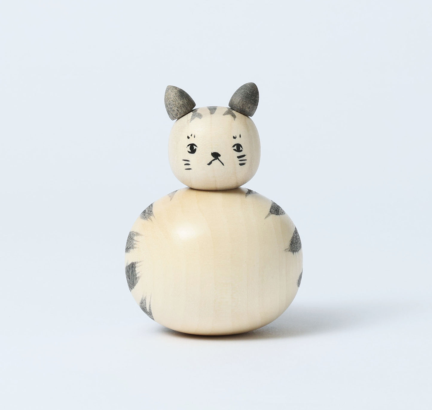 Cat kokeshi doll-5 猫こけし | KOYAMA, Yoshimi 小山芳美工人 | Togatta style 遠刈田系 | 7.5cm in height