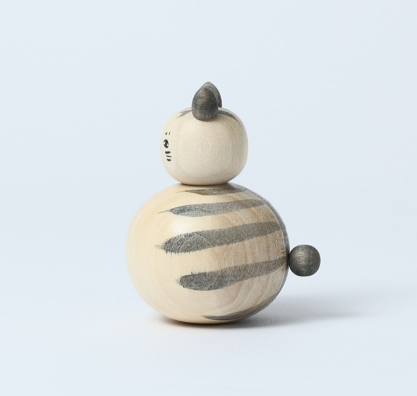 Cat kokeshi doll-5 猫こけし | KOYAMA, Yoshimi 小山芳美工人 | Togatta style 遠刈田系 | 7.5cm in height