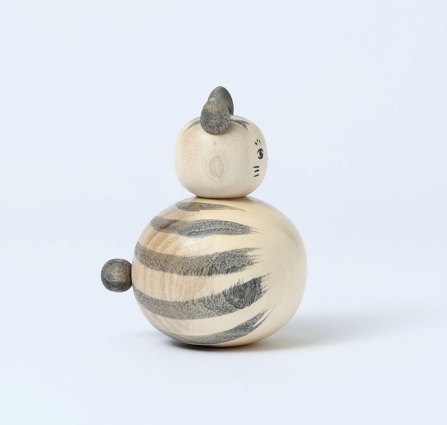 Cat kokeshi doll-5 猫こけし | KOYAMA, Yoshimi 小山芳美工人 | Togatta style 遠刈田系 | 7.5cm in height