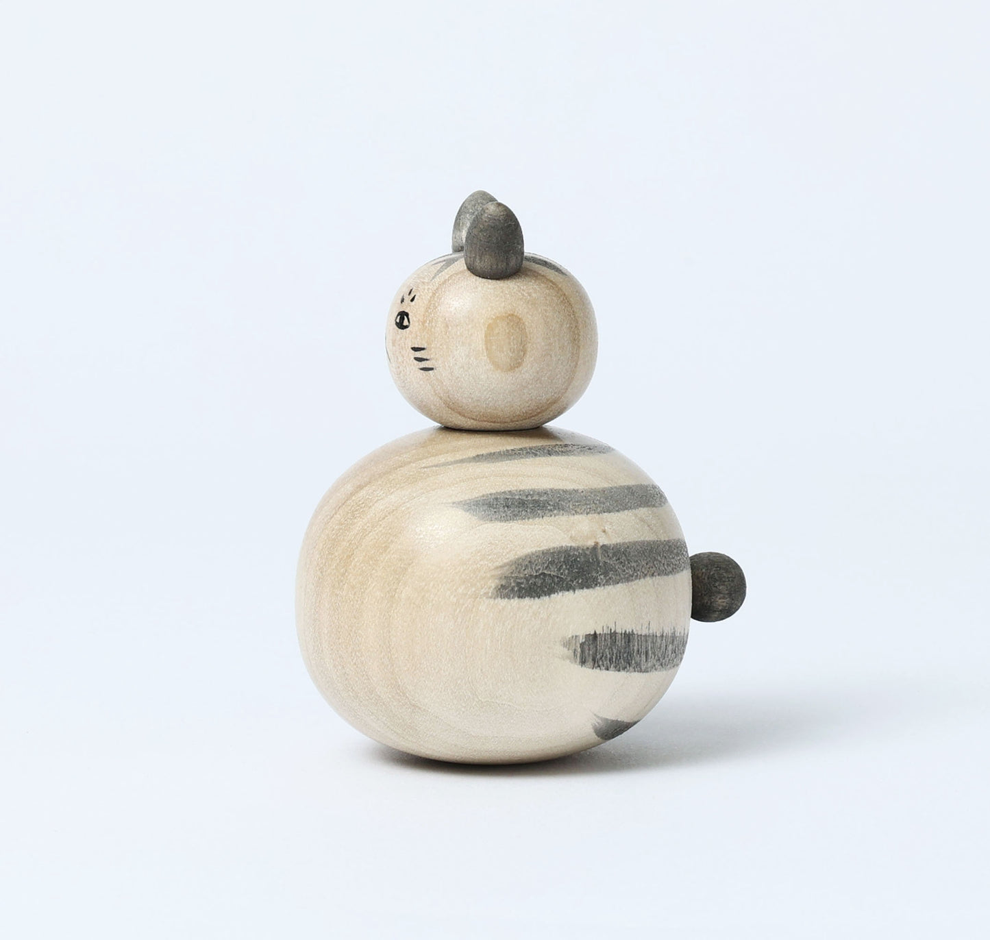Cat kokeshi doll-6 猫こけし | KOYAMA, Yoshimi 小山芳美工人 | Togatta style 遠刈田系 | 7.5cm in height