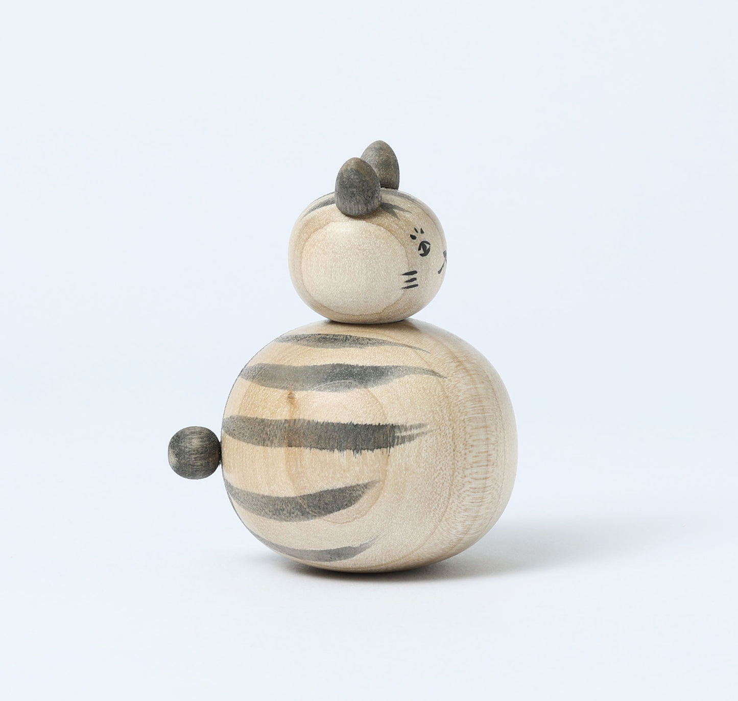 Cat kokeshi doll-6 猫こけし | KOYAMA, Yoshimi 小山芳美工人 | Togatta style 遠刈田系 | 7.5cm in height