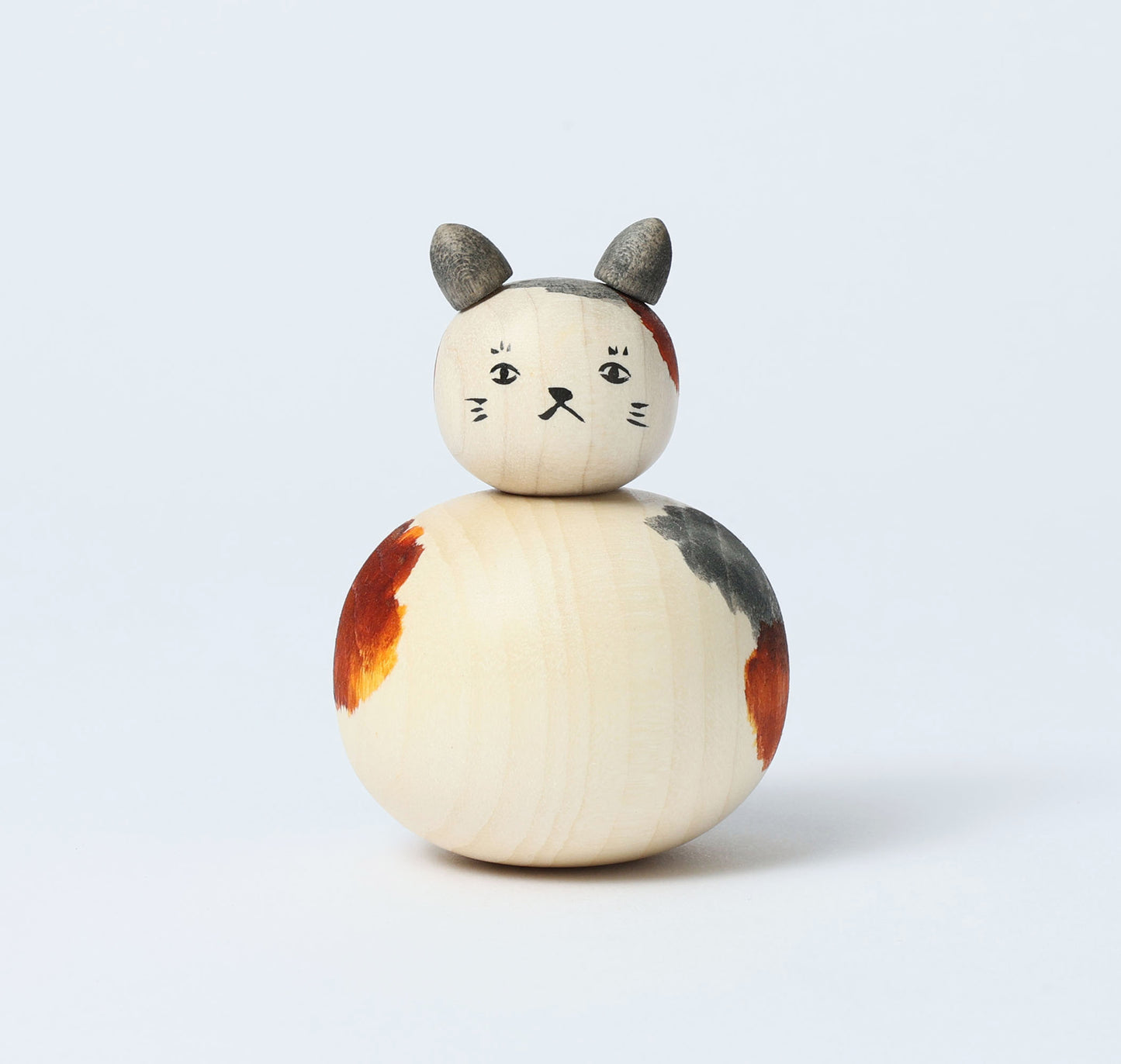 Cat kokeshi doll-7 猫こけし | KOYAMA, Yoshimi 小山芳美工人 | Togatta style 遠刈田系 | 7.5cm in height