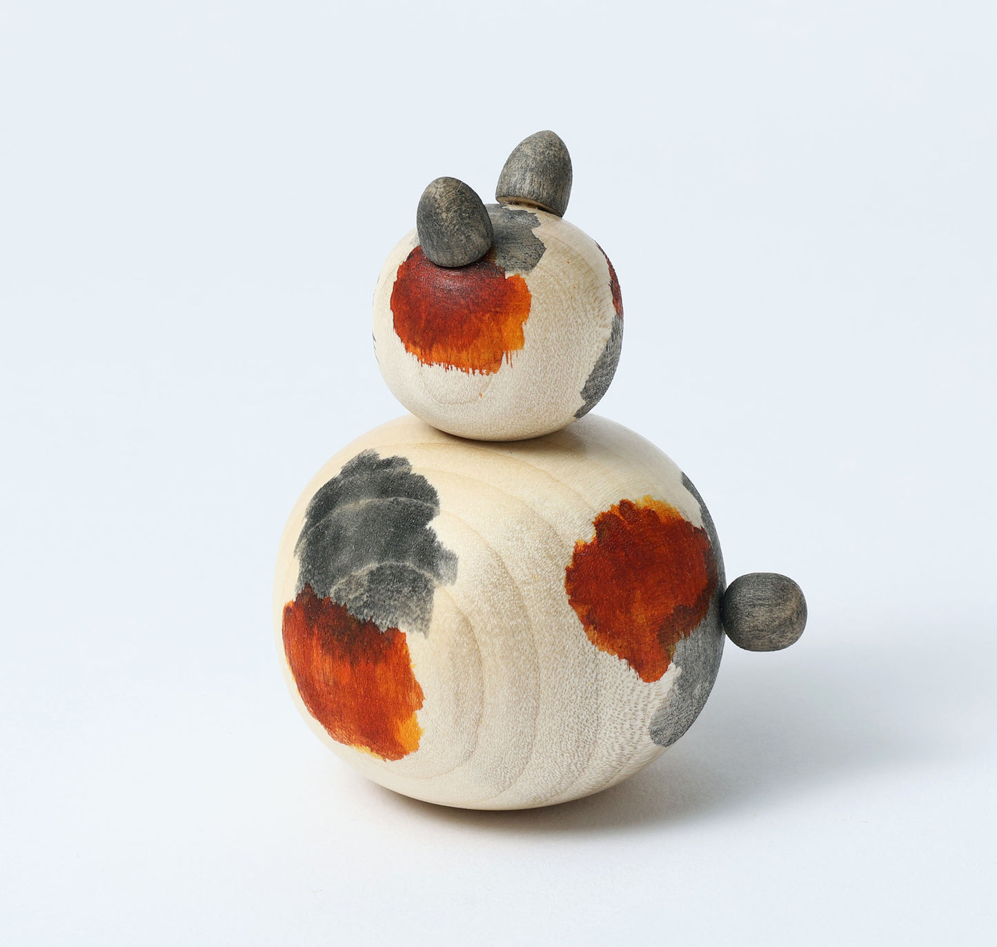 Cat kokeshi doll-7 猫こけし | KOYAMA, Yoshimi 小山芳美工人 | Togatta style 遠刈田系 | 7.5cm in height