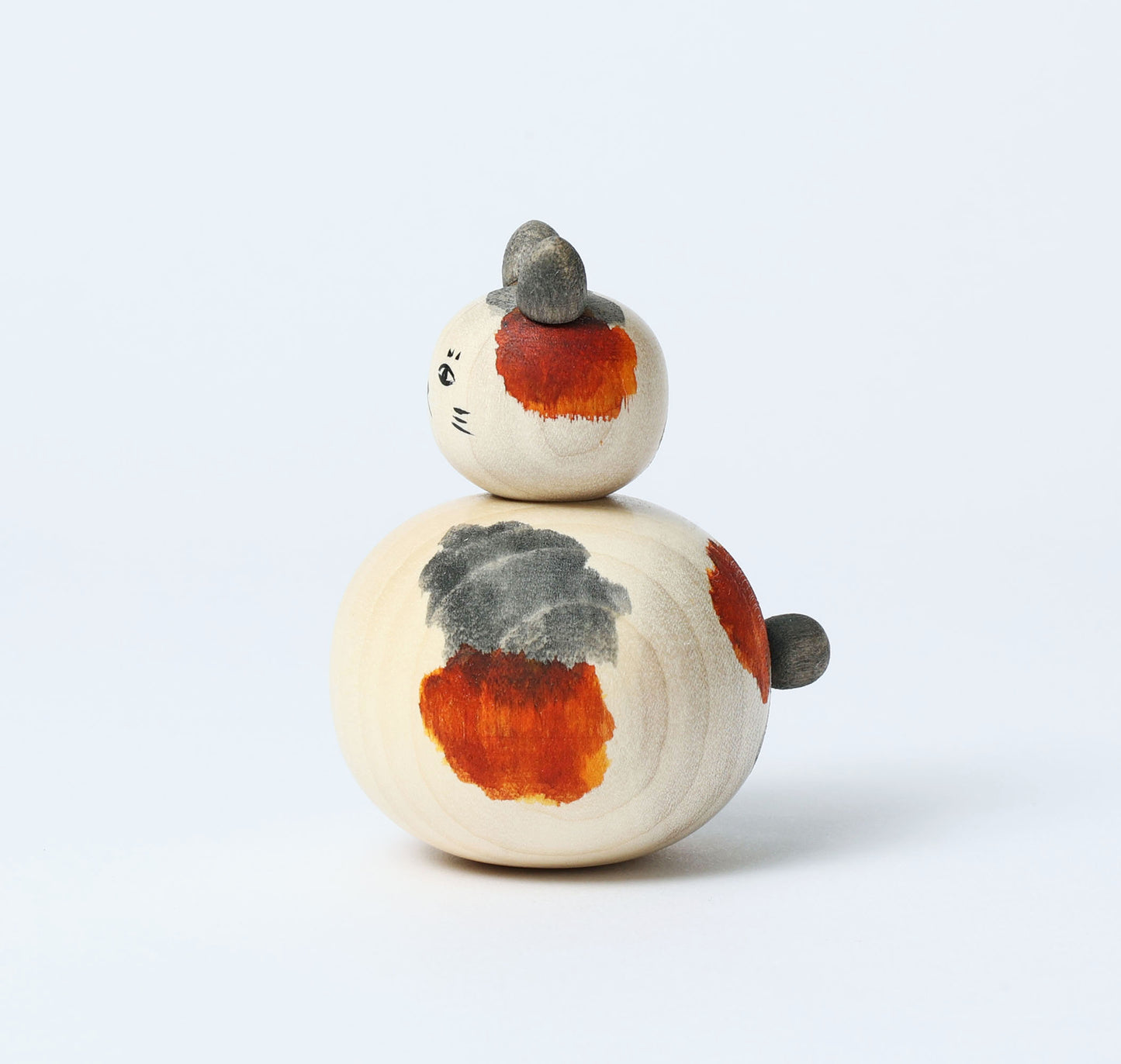 Cat kokeshi doll-7 猫こけし | KOYAMA, Yoshimi 小山芳美工人 | Togatta style 遠刈田系 | 7.5cm in height