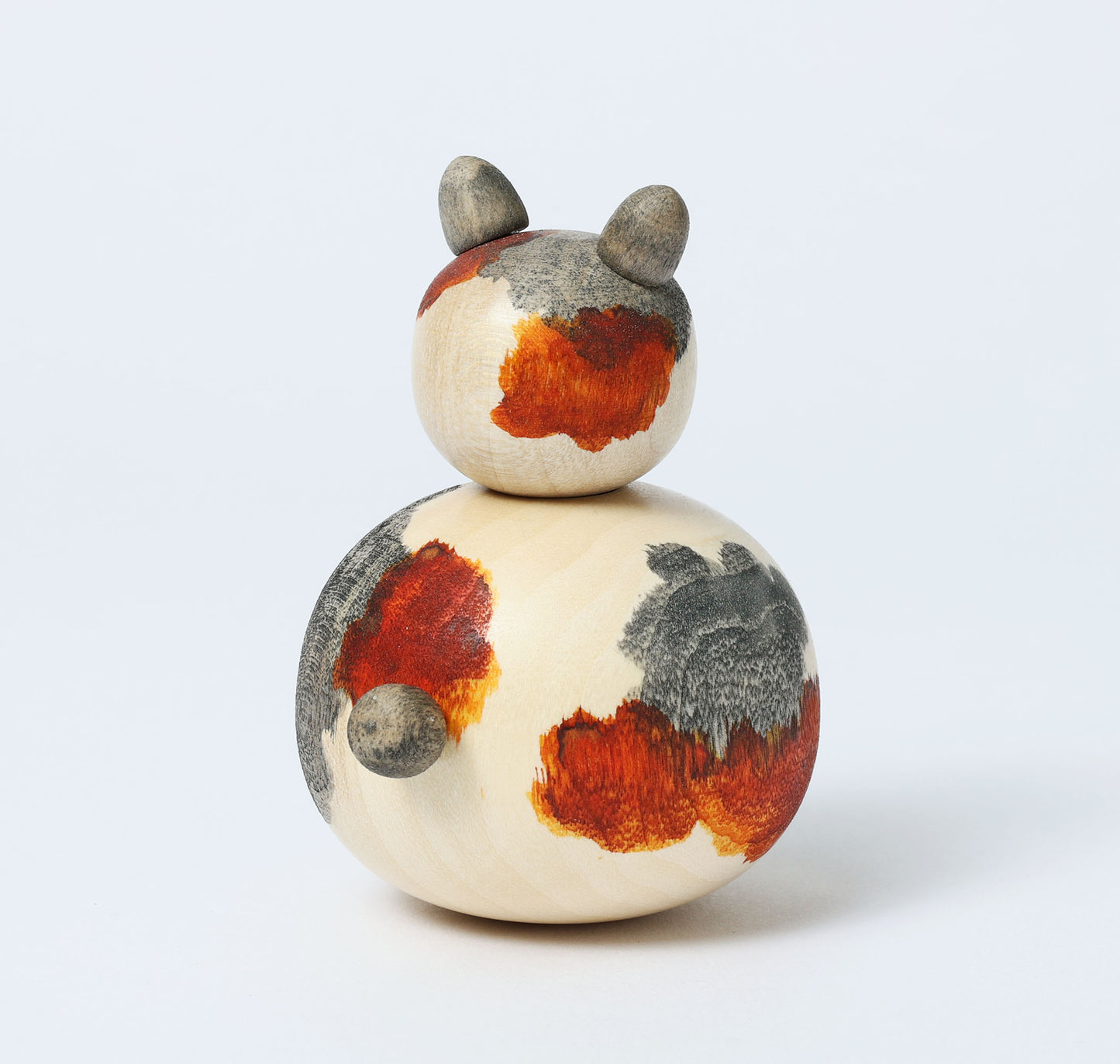 Cat kokeshi doll-8 猫こけし | KOYAMA, Yoshimi 小山芳美工人 | Togatta style 遠刈田系 | 7.5cm in height