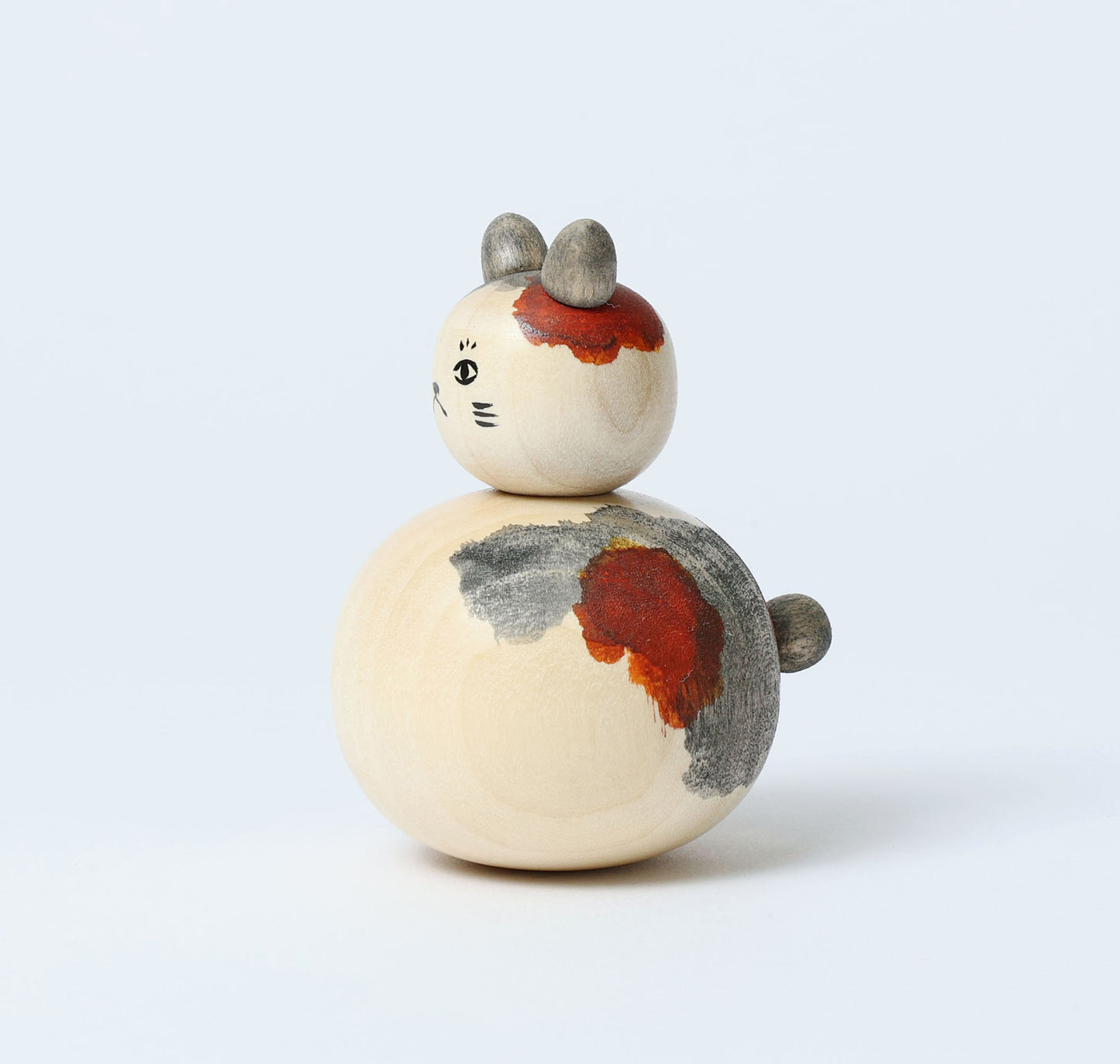 Cat kokeshi doll-8 猫こけし | KOYAMA, Yoshimi 小山芳美工人 | Togatta style 遠刈田系 | 7.5cm in height