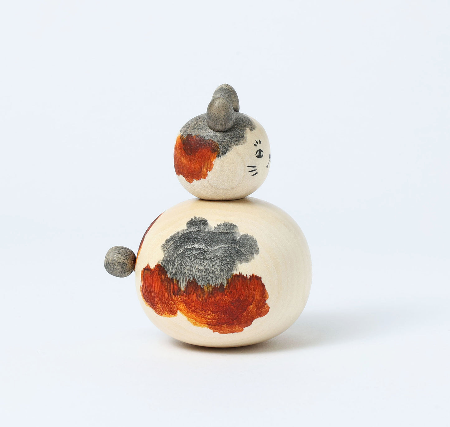 Cat kokeshi doll-8 猫こけし | KOYAMA, Yoshimi 小山芳美工人 | Togatta style 遠刈田系 | 7.5cm in height