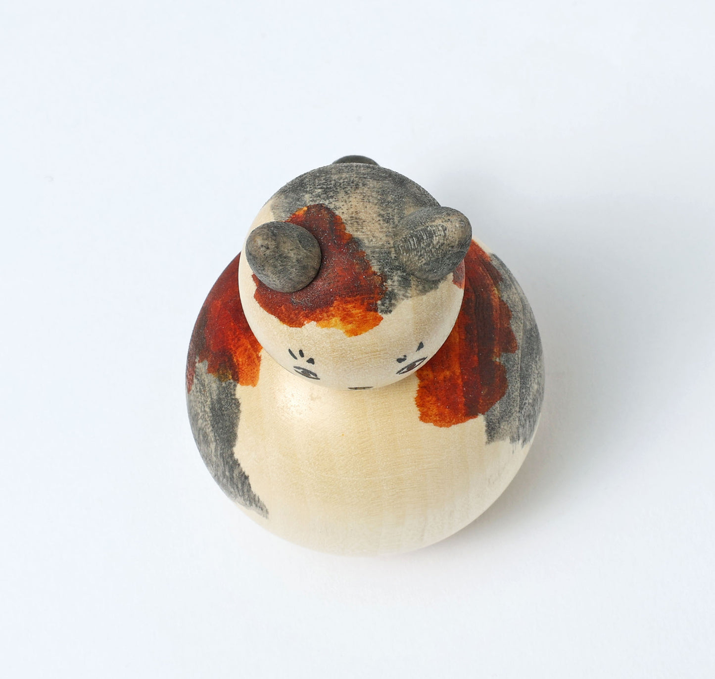 Cat kokeshi doll-9 猫こけし | KOYAMA, Yoshimi 小山芳美工人 | Togatta style 遠刈田系 | 7.5cm in height