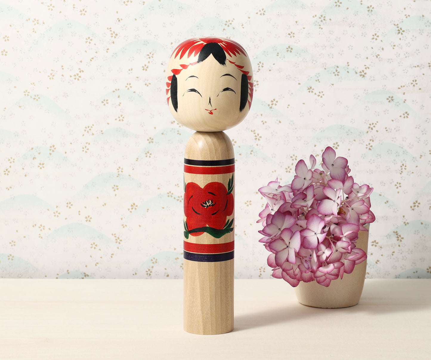 KOYAMA, Yoshimi 小山芳美工人 | Togatta style kokeshi 遠刈田こけし8寸 | Togatta style 遠刈田