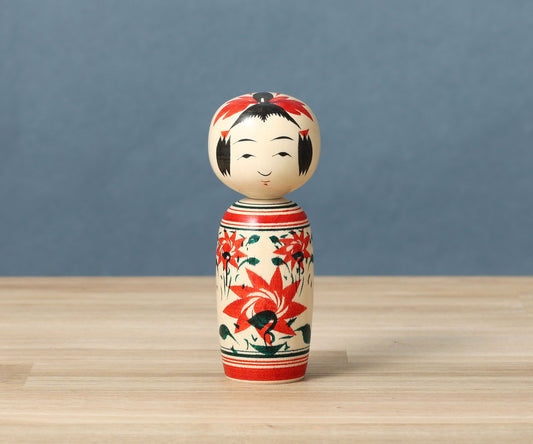 OHNUMA Hideaki 大沼秀顕工人 | Naruko kokeshi -鳴子こけし | Naruko style 鳴子系 | 11cm in height