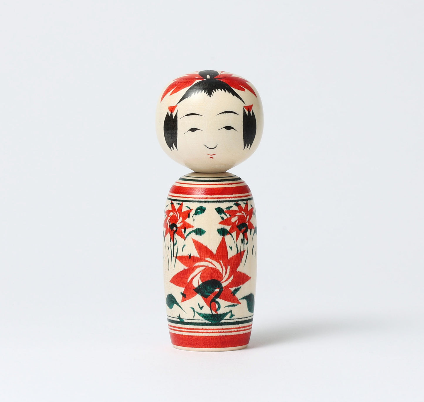 OHNUMA Hideaki 大沼秀顕工人 | Naruko kokeshi -鳴子こけし | Naruko style 鳴子系 | 11cm in height