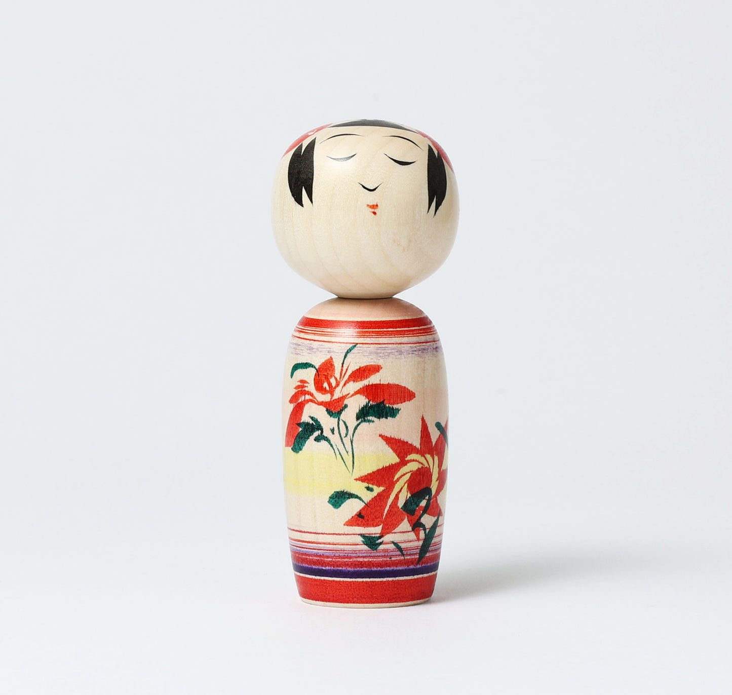 OHNUMA Hideaki 大沼秀顕工人 | Naruko kokeshi -鳴子こけし | Naruko style 鳴子系 | 11cm in height