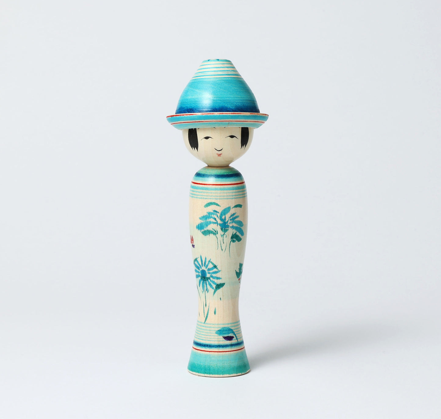 OHNUMA Hideaki 大沼秀顕工人 | Boushi kokeshi -帽子こけし | Naruko style 鳴子系 | 17.5cm in height