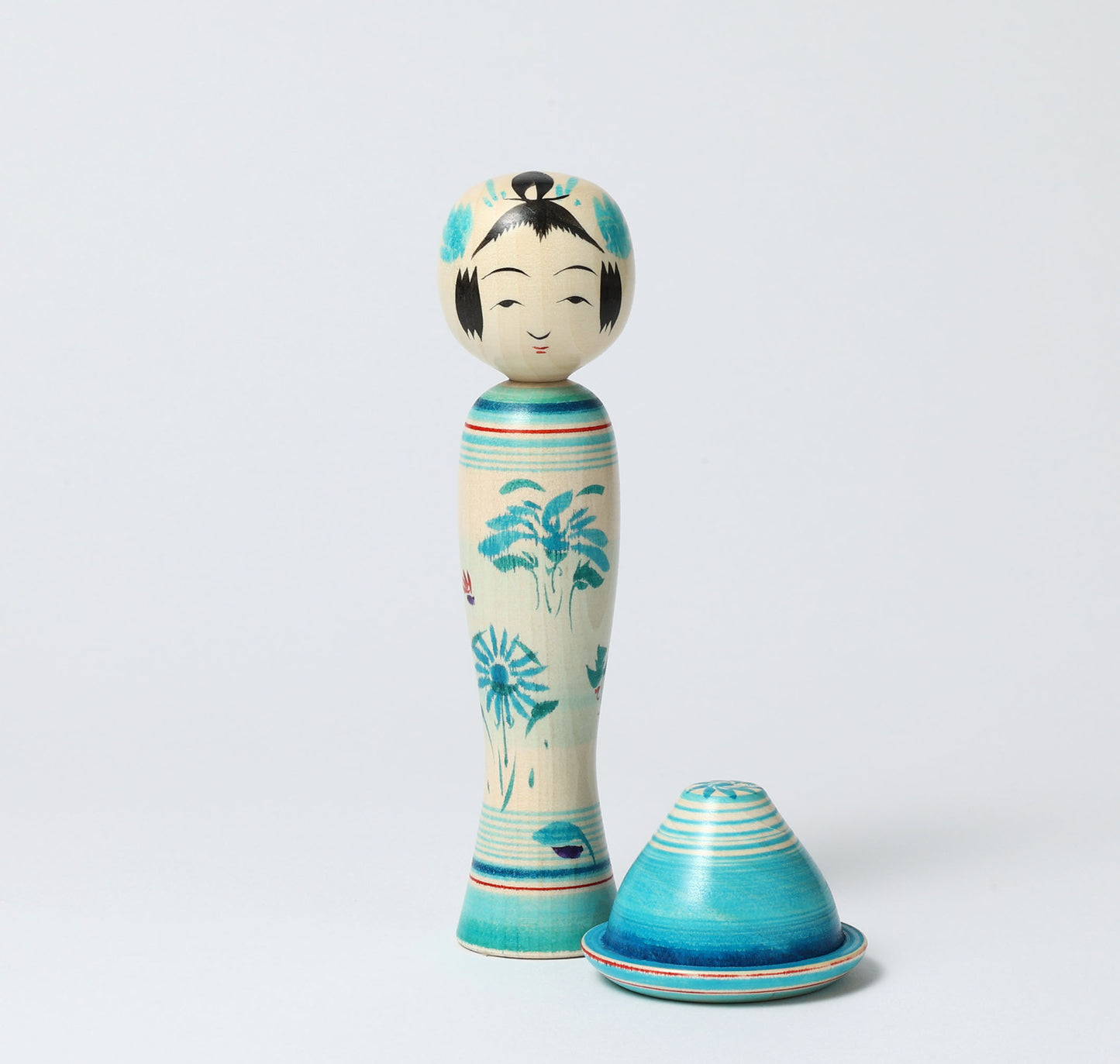 OHNUMA Hideaki 大沼秀顕工人 | Boushi kokeshi -帽子こけし | Naruko style 鳴子系 | 17.5cm in height