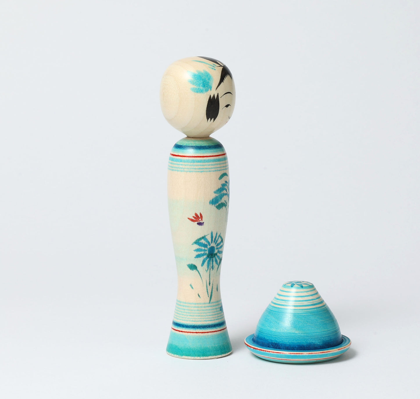 OHNUMA Hideaki 大沼秀顕工人 | Boushi kokeshi -帽子こけし | Naruko style 鳴子系 | 17.5cm in height