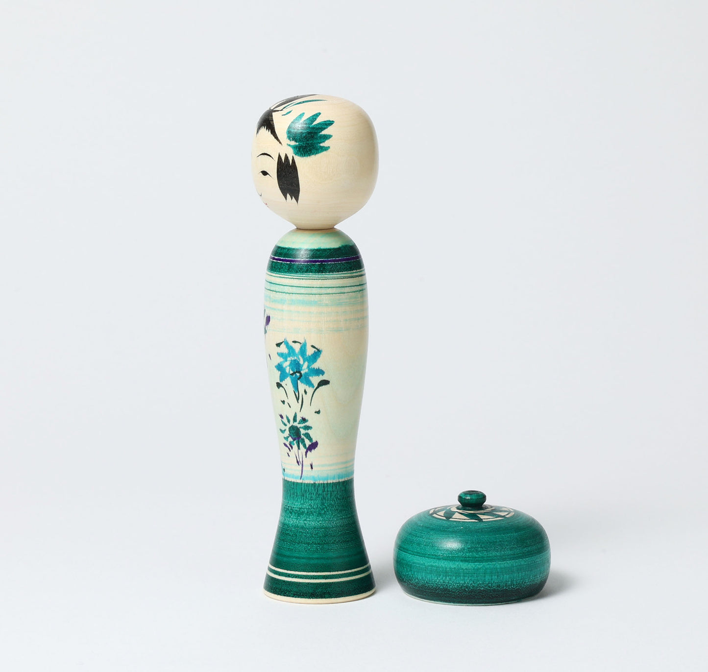 OHNUMA Hideaki 大沼秀顕工人 | Boushi kokeshi -帽子こけし | Naruko style 鳴子系 | 17cm in height