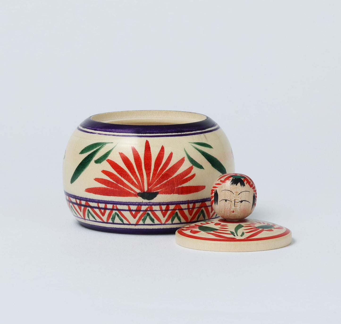 Sakura-cherry blossom ejiko kokeshi doll-桜えじこ | OGASAWARA, Yoshio 小笠原義雄 | Togatta style 遠刈田系 | 7cm in height