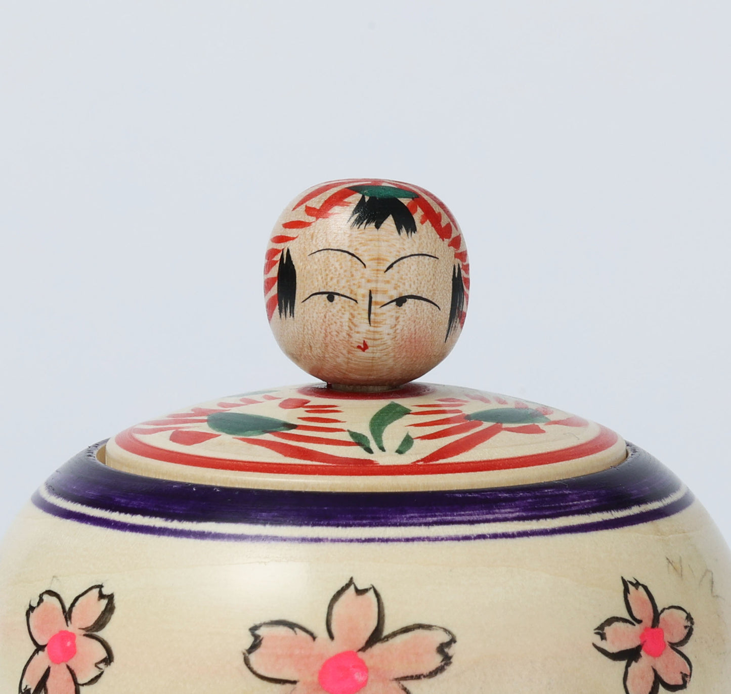 Sakura-cherry blossom ejiko kokeshi doll-桜えじこ | OGASAWARA, Yoshio 小笠原義雄 | Togatta style 遠刈田系 | 7cm in height