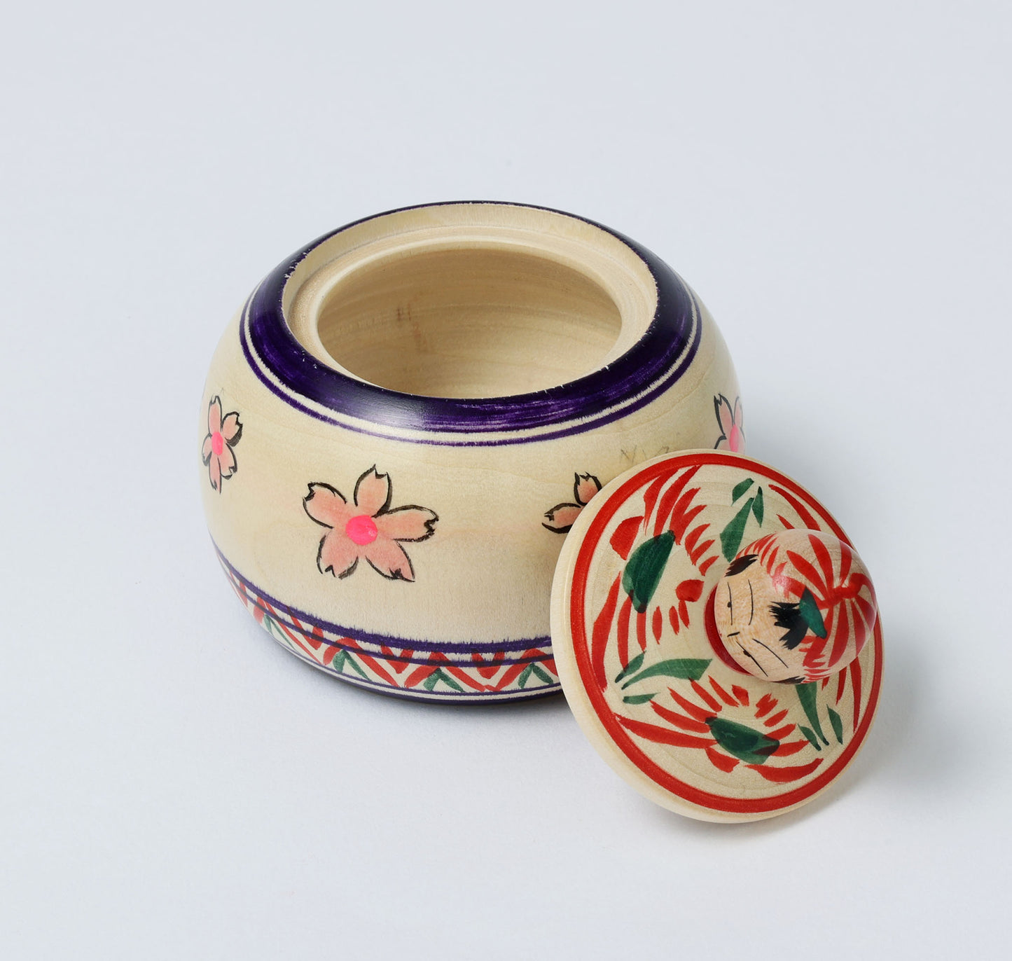 Sakura-cherry blossom ejiko kokeshi doll-桜えじこ | OGASAWARA, Yoshio 小笠原義雄 | Togatta style 遠刈田系 | 7cm in height