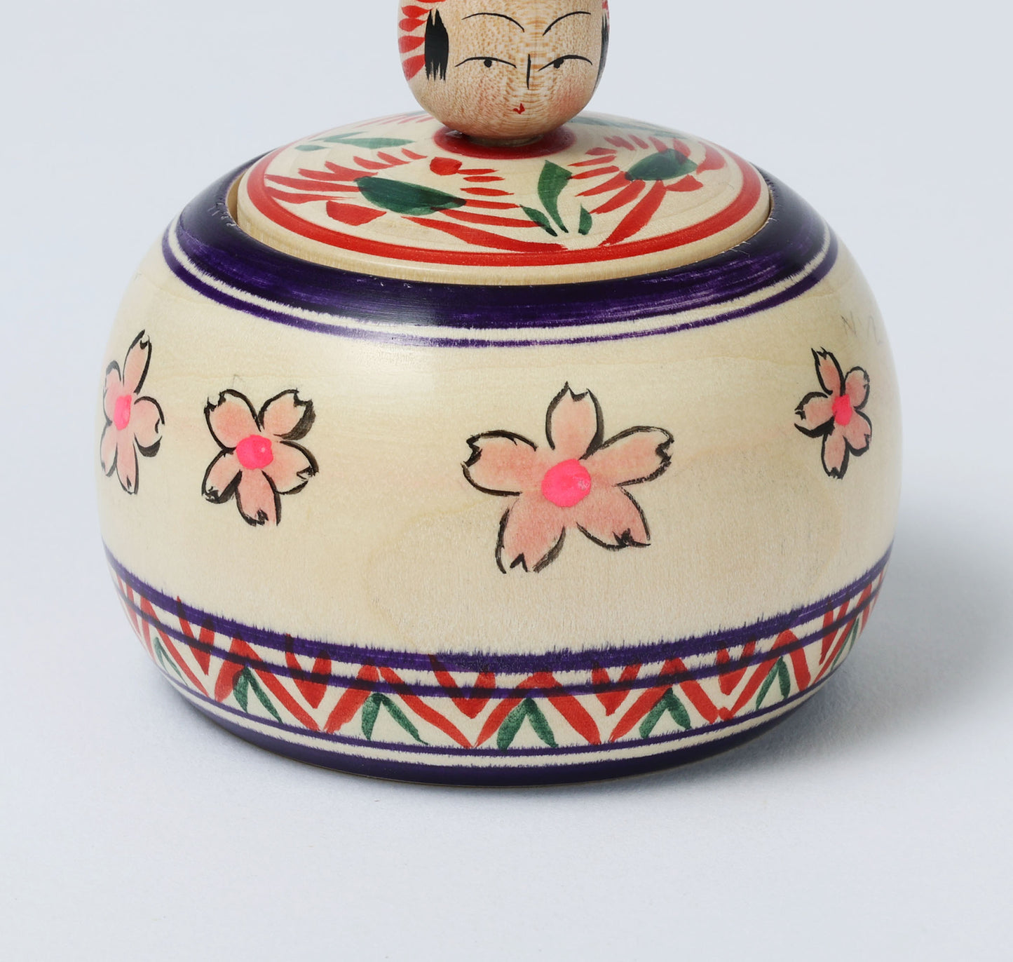 Sakura-cherry blossom ejiko kokeshi doll-桜えじこ | OGASAWARA, Yoshio 小笠原義雄 | Togatta style 遠刈田系 | 7cm in height