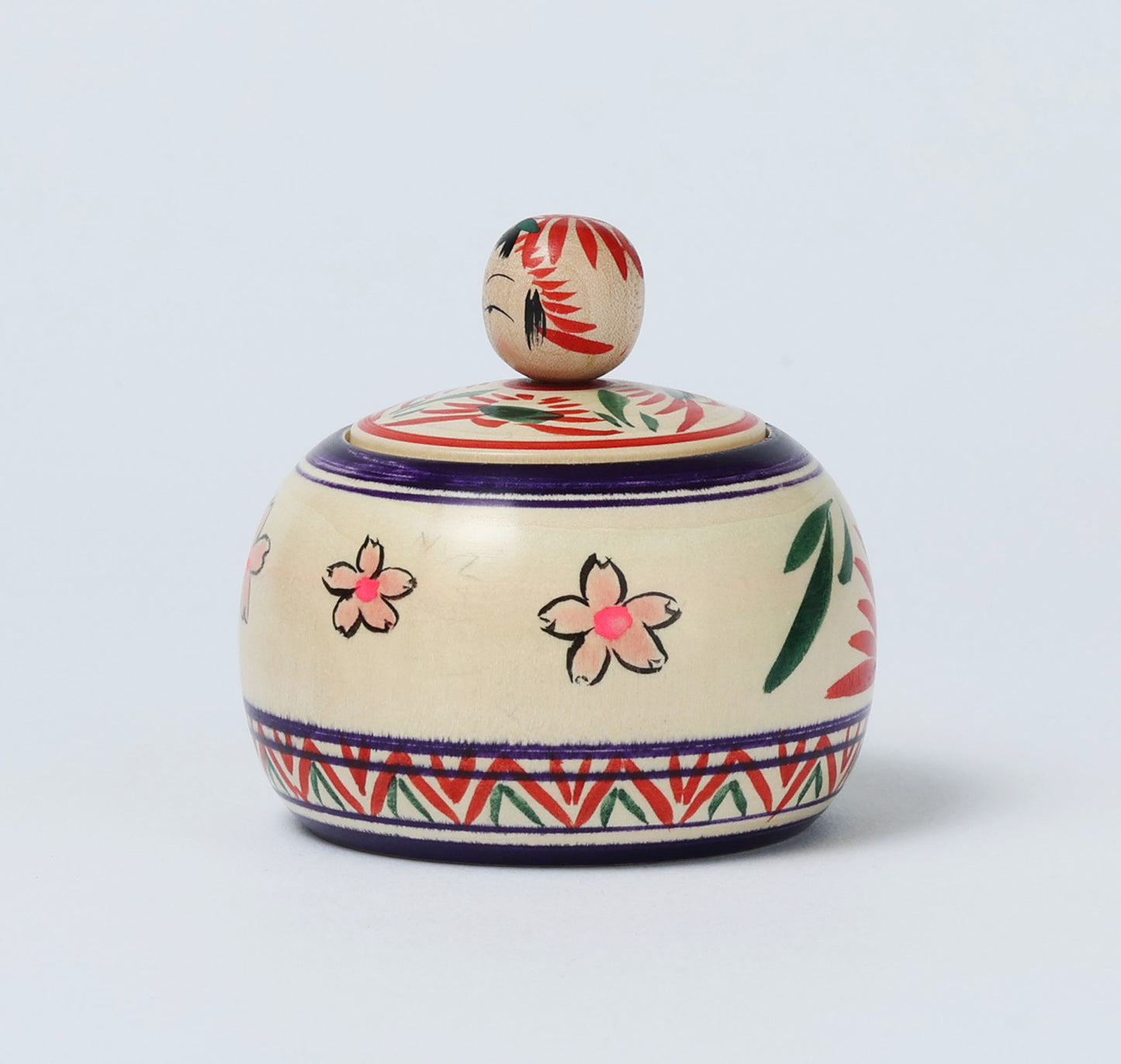 Sakura-cherry blossom ejiko kokeshi doll-桜えじこ | OGASAWARA, Yoshio 小笠原義雄 | Togatta style 遠刈田系 | 7cm in height