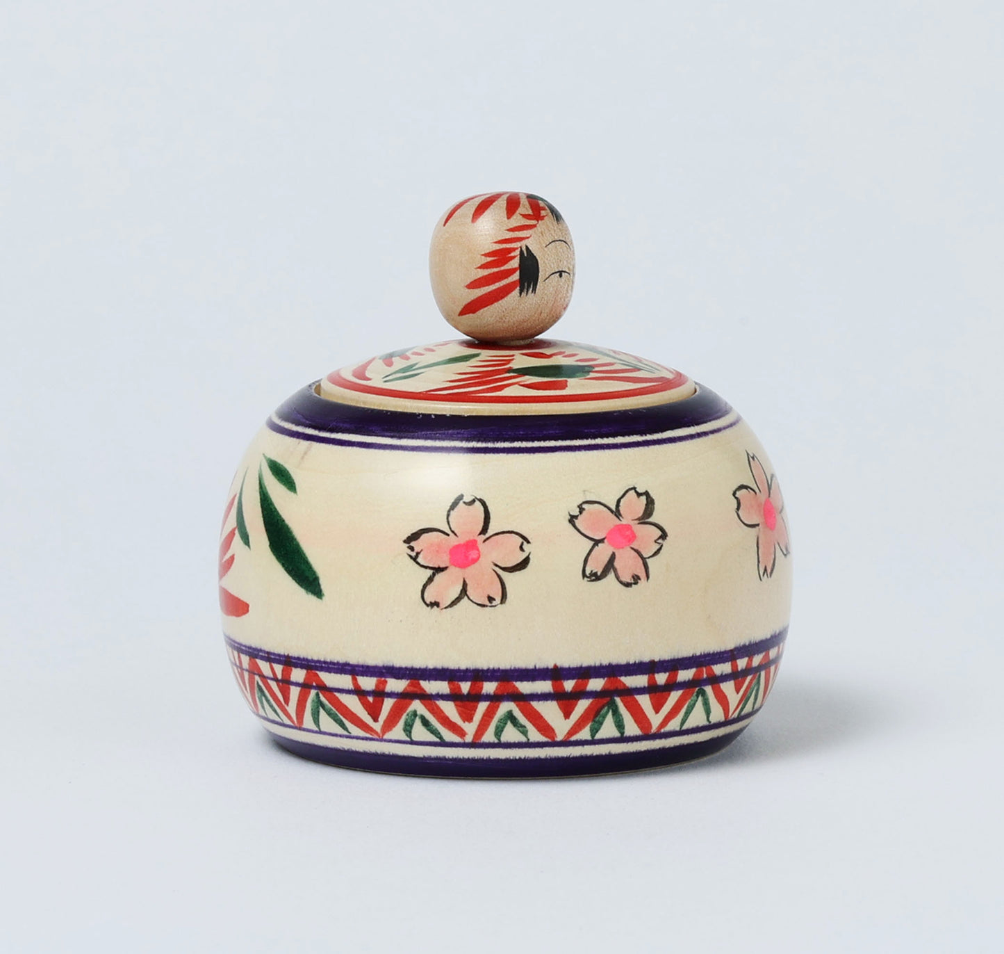 Sakura-cherry blossom ejiko kokeshi doll-桜えじこ | OGASAWARA, Yoshio 小笠原義雄 | Togatta style 遠刈田系 | 7cm in height