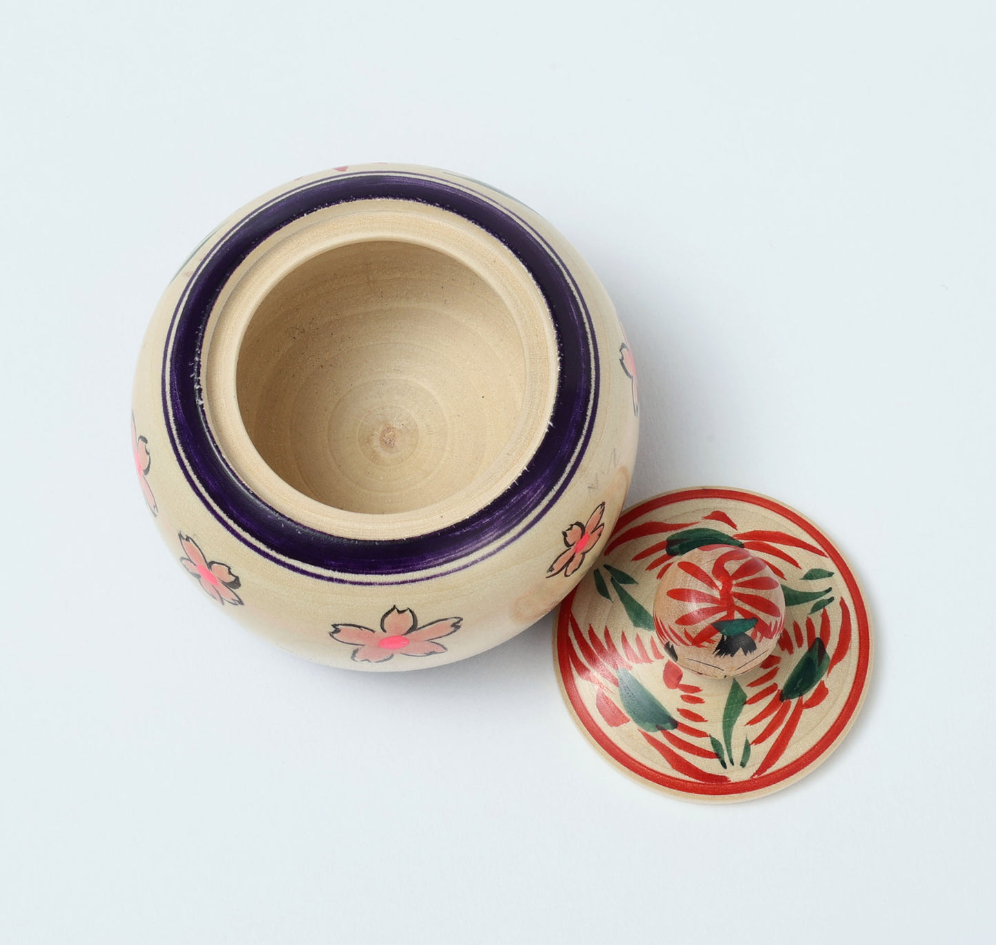 Sakura-cherry blossom ejiko kokeshi doll-桜えじこ | OGASAWARA, Yoshio 小笠原義雄 | Togatta style 遠刈田系 | 7cm in height