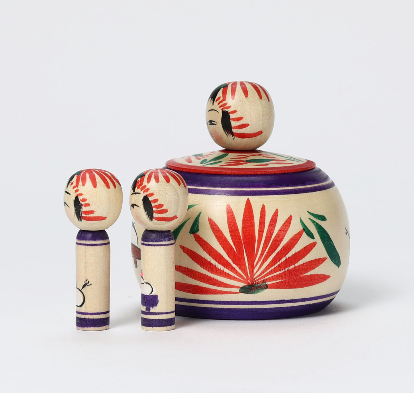 Oshogatsu ejiko kokeshi doll-1 | OGASAWARA, Yoshio | 7cm in height