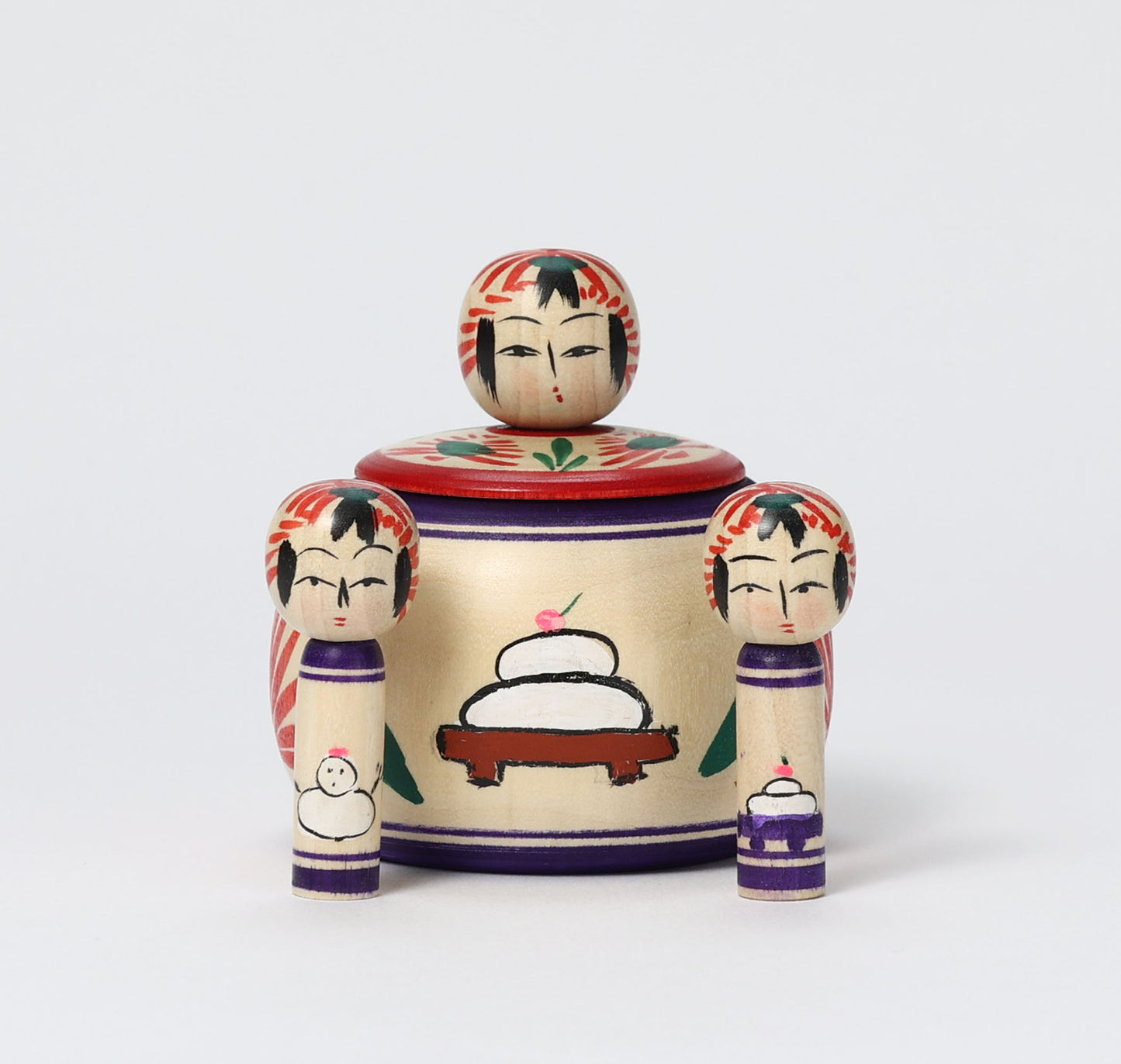 Oshogatsu ejiko kokeshi doll-2 | OGASAWARA, Yoshio | 7cm in height