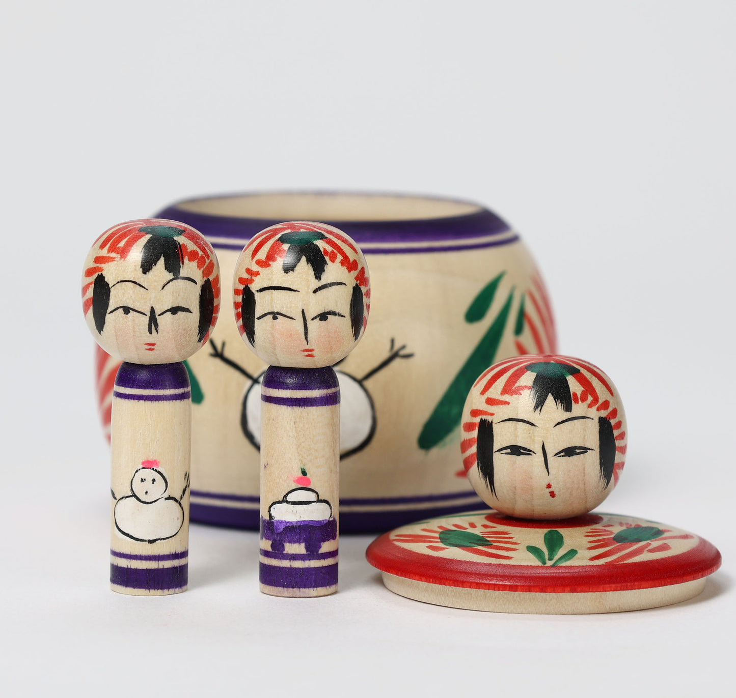 Oshogatsu ejiko kokeshi doll-2 | OGASAWARA, Yoshio | 7cm in height